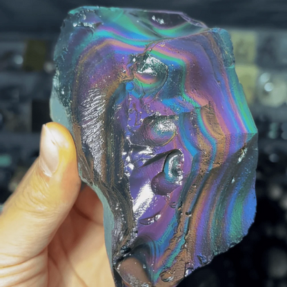 Qynzara™  Aurora Rainbow Obsidian Bracelet
