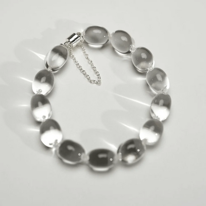 Qynzara™ Jelly Bean Clear Quartz Bracelet