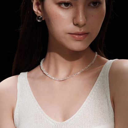 Qynzara™ Crushed Ice Clear Quartz Necklace