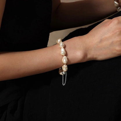 Qynzara™ Liquid Light Baroque Crystal Pearl Bracelet