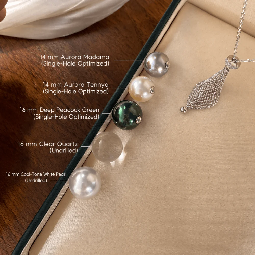 Qynzara™ Interchangeable Dreamcatcher Crystal & Pearl Necklace