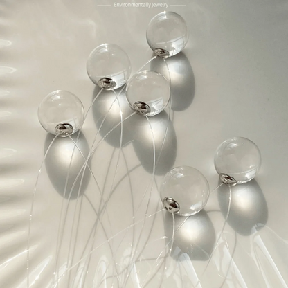 Qynzara™ Invisible Floating Bubble Clear Quartz Necklace