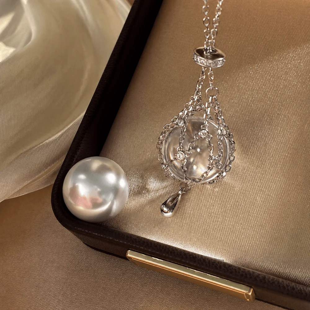Qynzara™ Interchangeable Dreamcatcher Crystal & Pearl Necklace