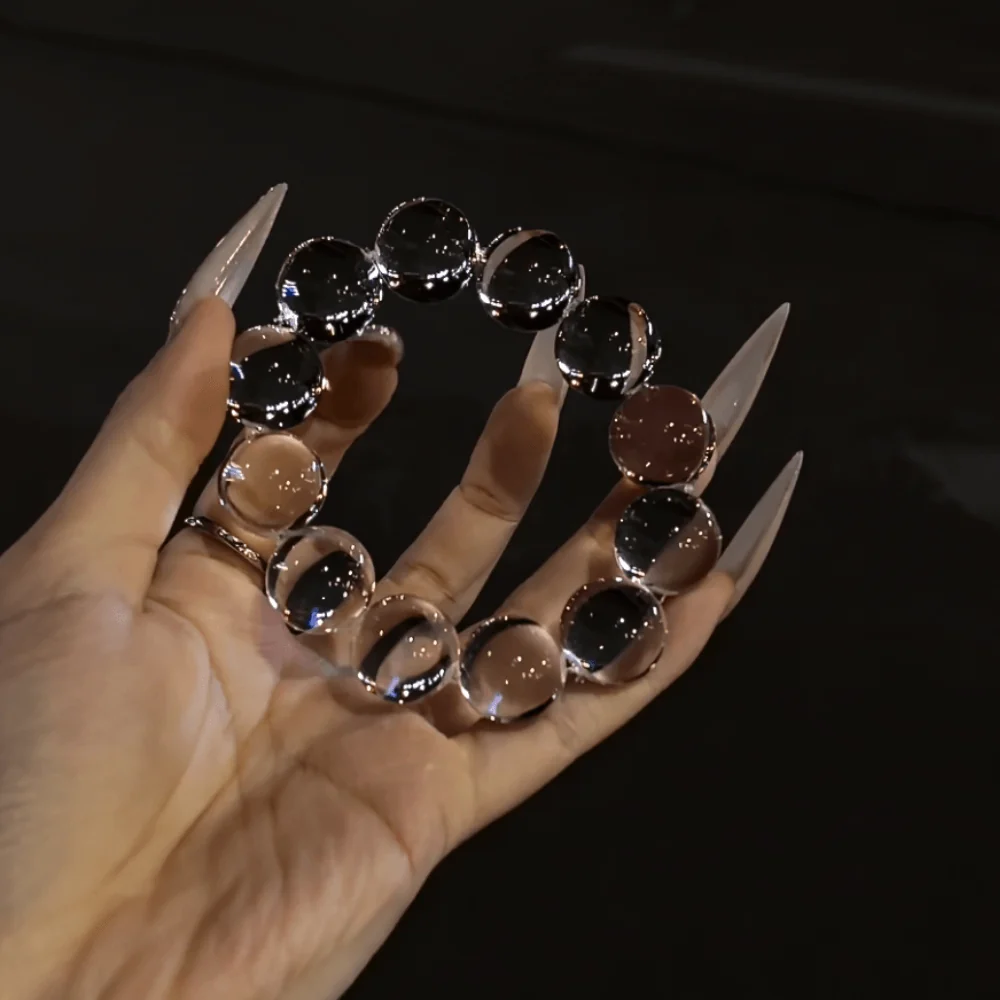 Qynzara™ Water Bubble Clear Quartz Bracelet