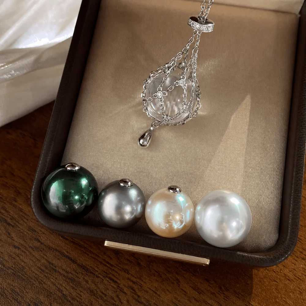 Qynzara™ Interchangeable Dreamcatcher Crystal & Pearl Necklace