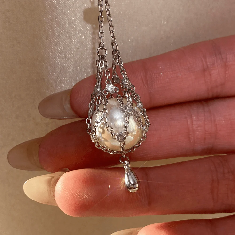 Qynzara™ Interchangeable Dreamcatcher Crystal & Pearl Necklace