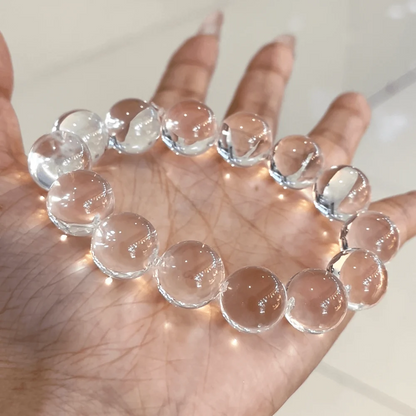 Qynzara™ Water Bubble Clear Quartz Bracelet