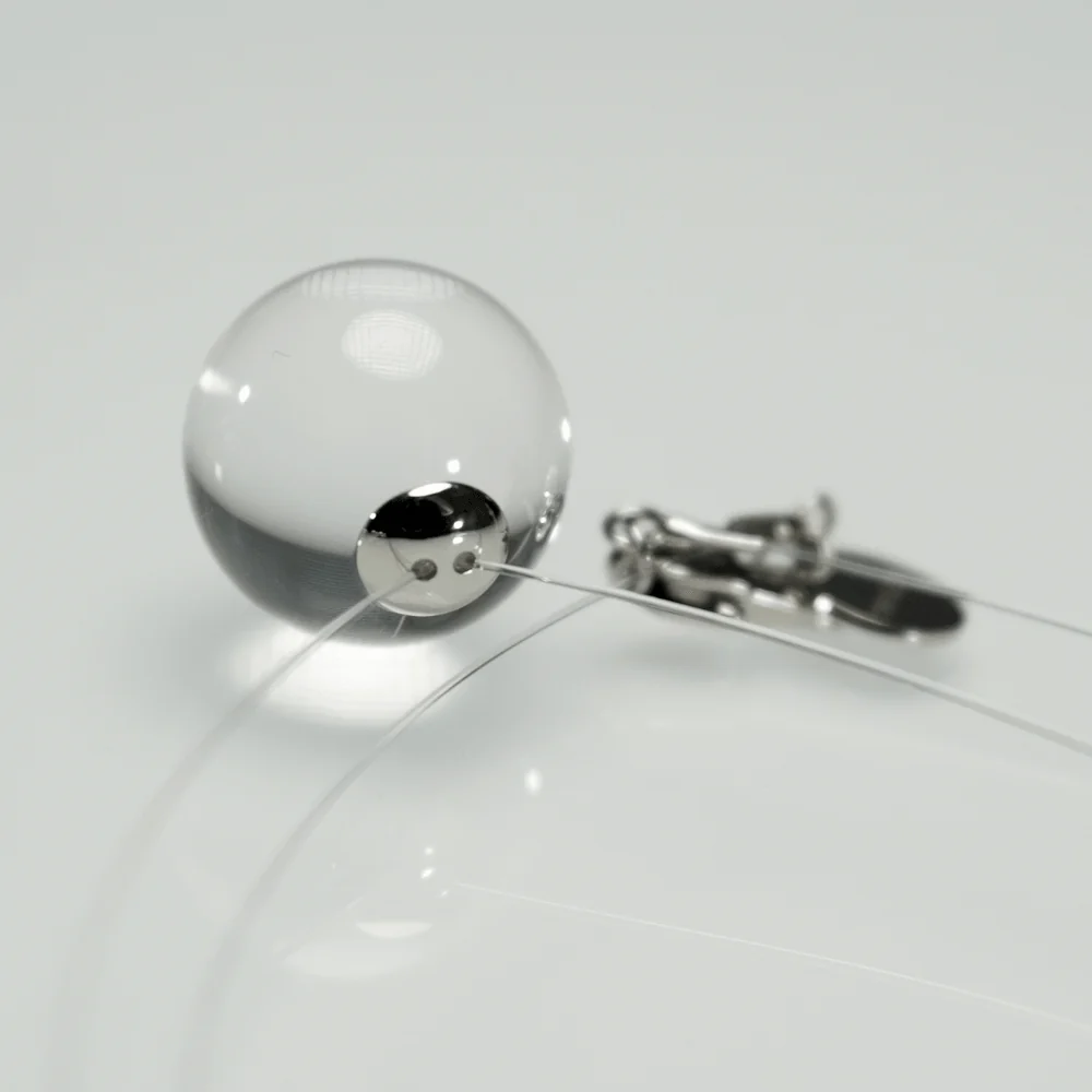 Qynzara™ Invisible Floating Bubble Clear Quartz Necklace