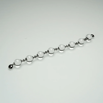 Qynzara™ Floating Bubble Clear Quartz Bracelet