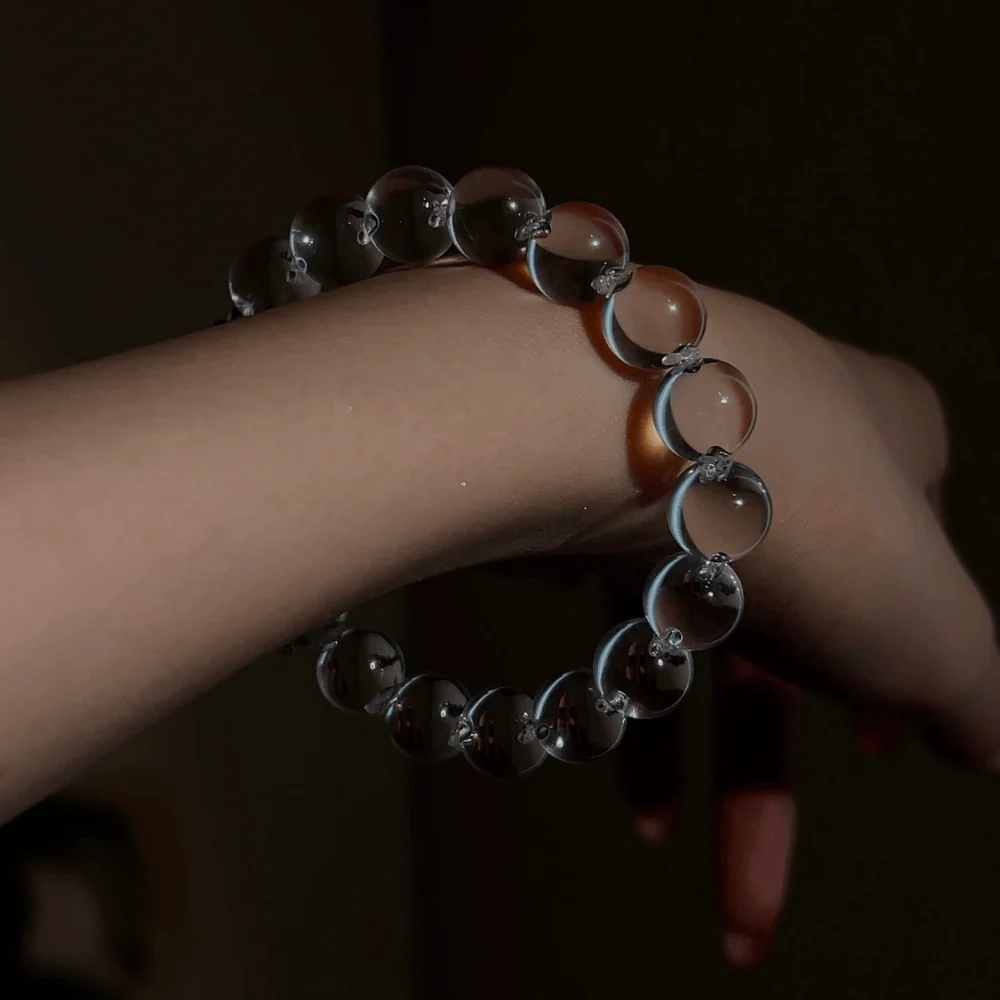 Qynzara™ Water Bubble Clear Quartz Bracelet