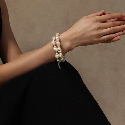 Qynzara™ Liquid Light Baroque Crystal Pearl Bracelet