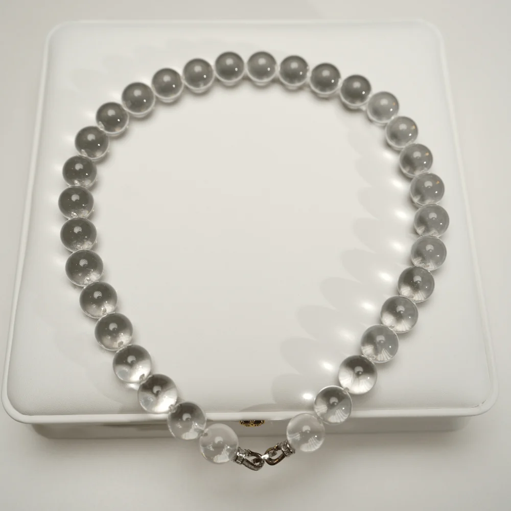 Qynzara™ Water Bubble Clear Quartz Necklace