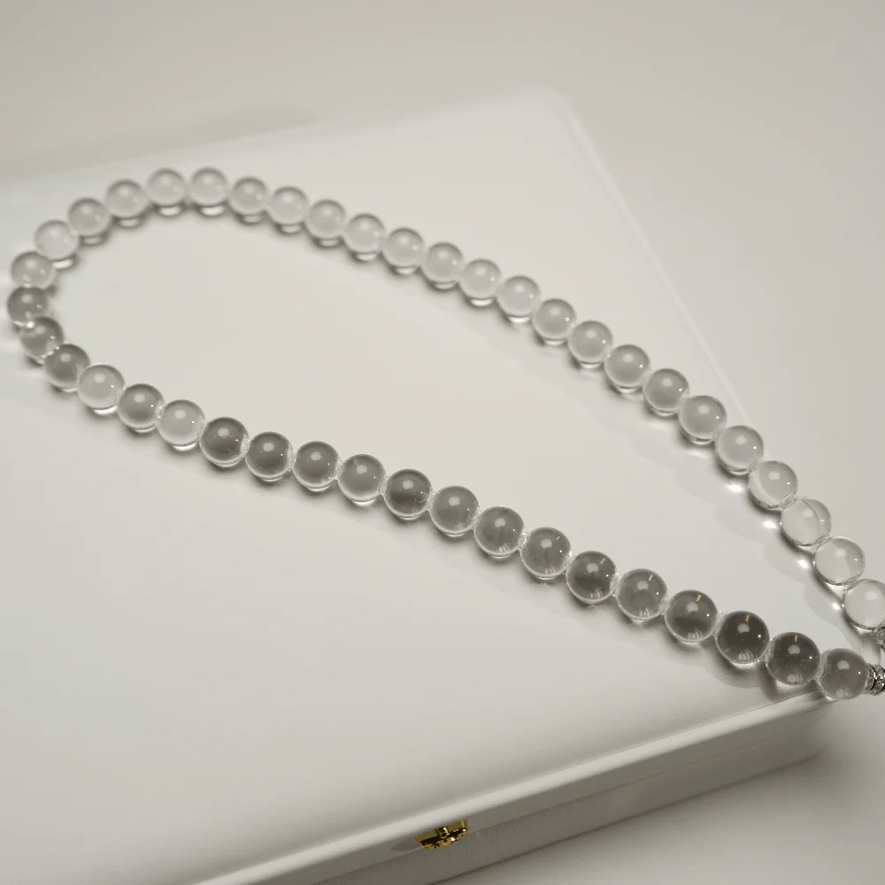 Qynzara™ Water Bubble Clear Quartz Necklace