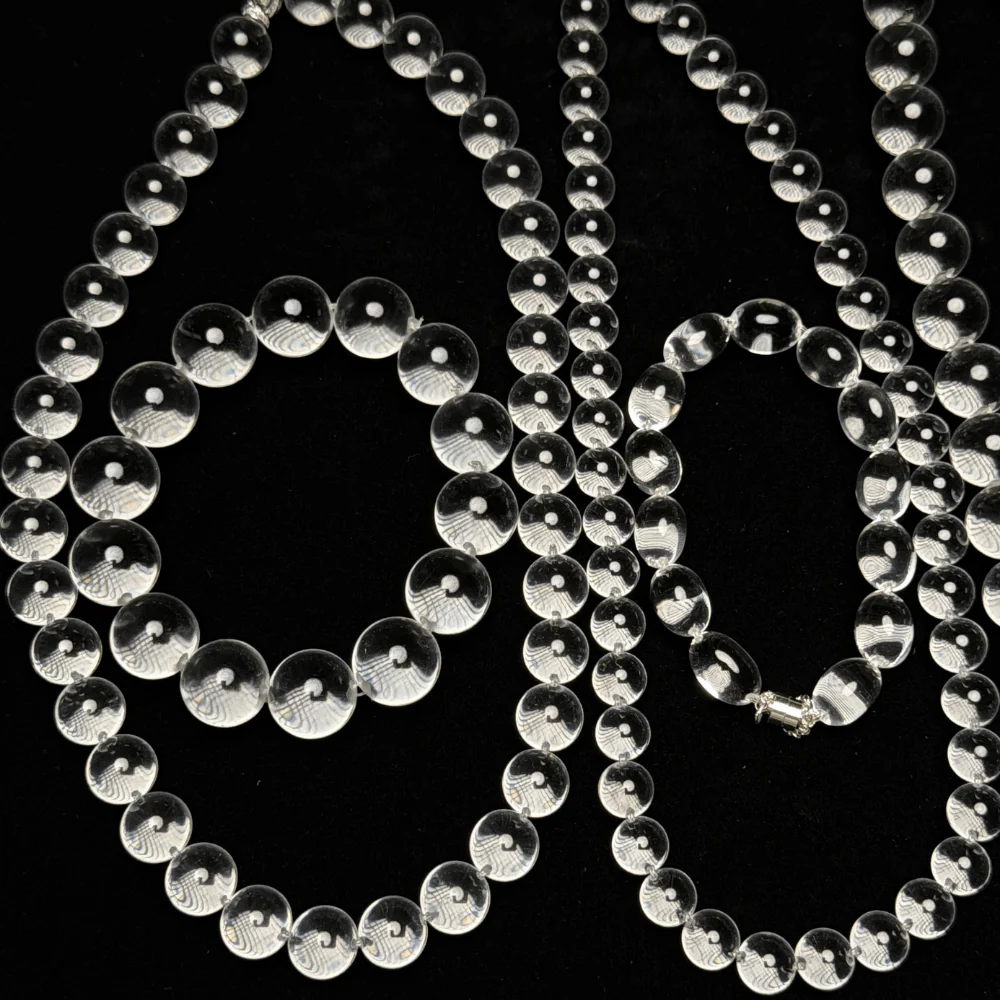 Qynzara™ Water Bubble Clear Quartz Necklace