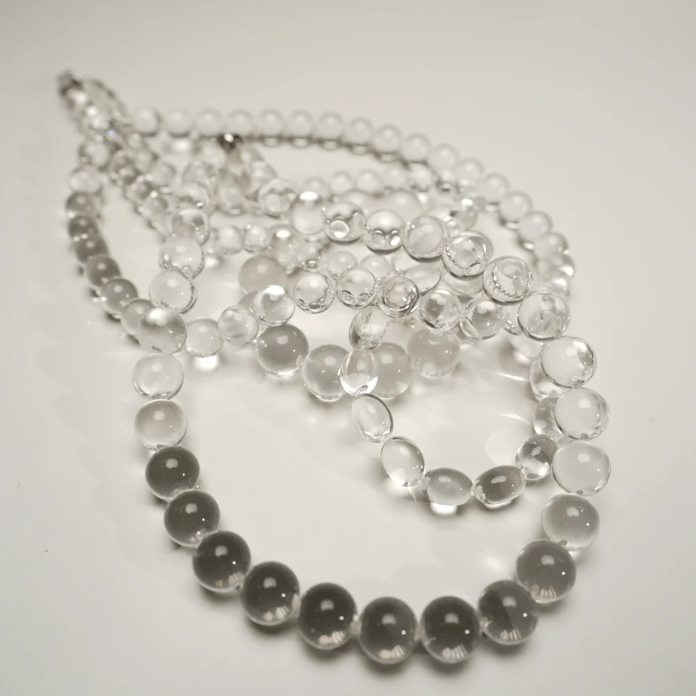 Qynzara™ Water Bubble Clear Quartz Necklace